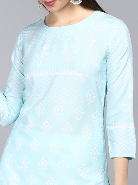 Ahika PolyCrepe Printed Kurta