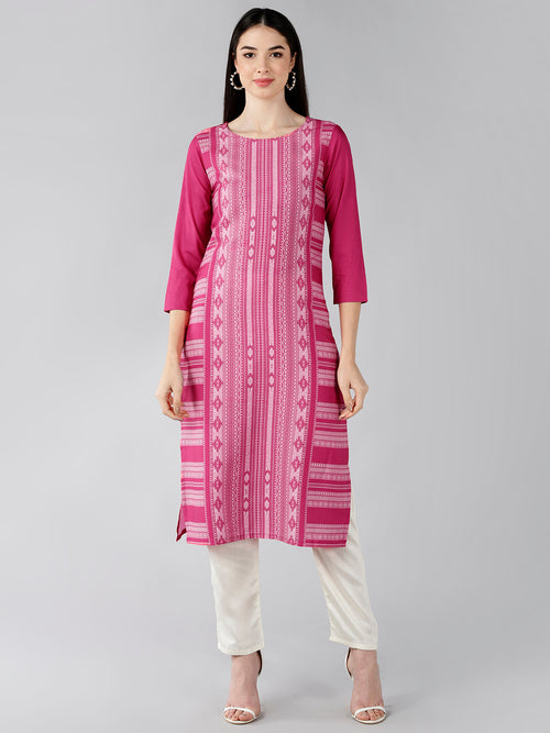 Ahika Women's Polyester Printed Kurta