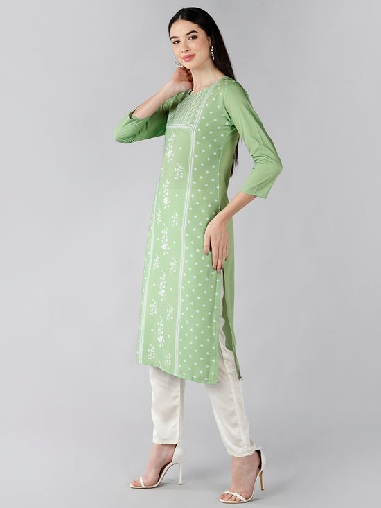 Ahika Women's Polyester Printed Kurta