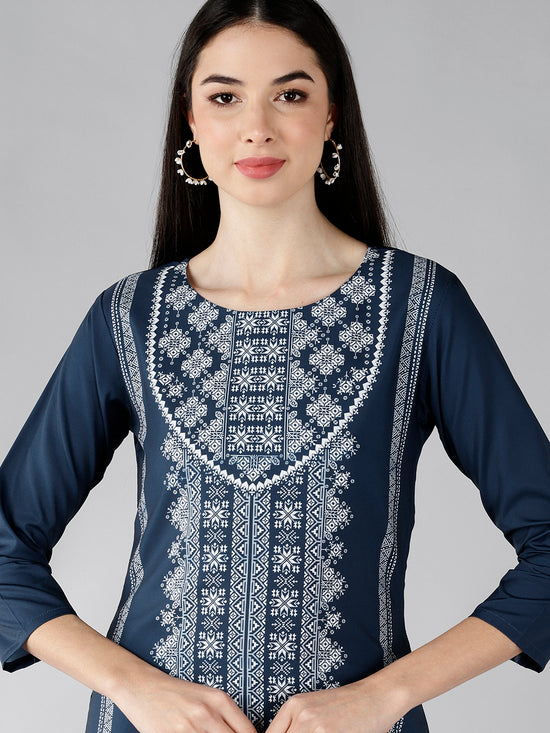 Ahika Women's Polyester Printed Kurta