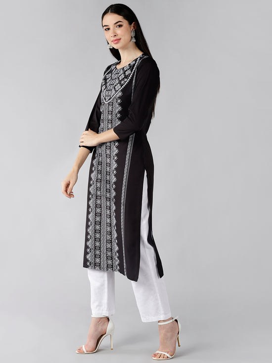 Ahika Women's Polyester Printed Kurta