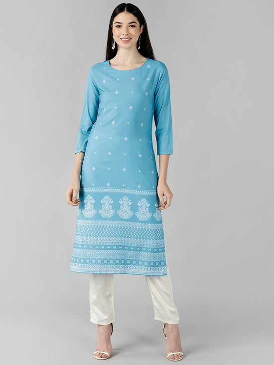 Ahika Women's Polyester Printed Kurta