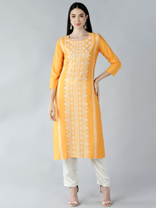 Ahika Women's Polyester Printed Kurta