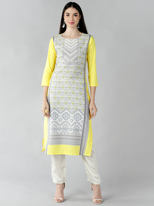 Ahika Women's Polyester Printed Kurta