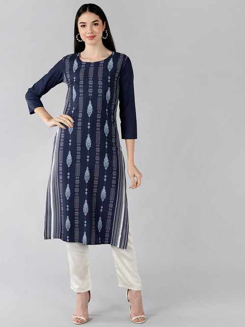 Ahika Women's Polyester Printed Kurta