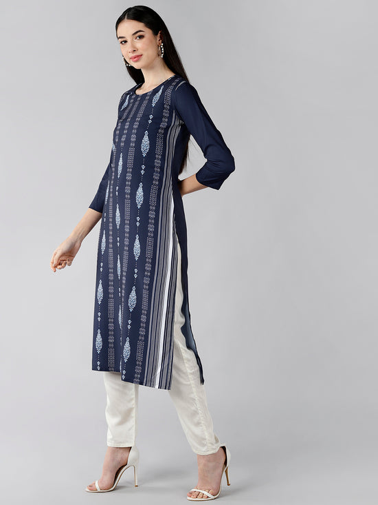 Ahika Women's Polyester Printed Kurta