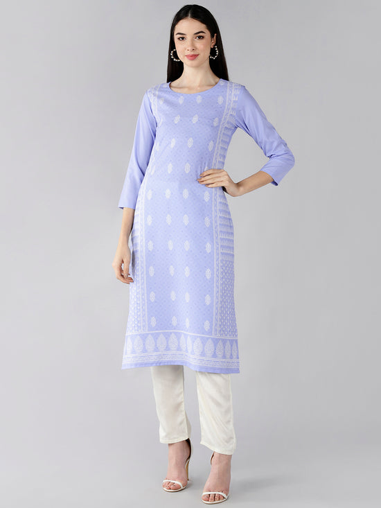 Ahika Women's Polyester Printed Kurta