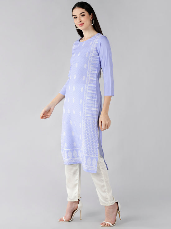 Ahika Women's Polyester Printed Kurta