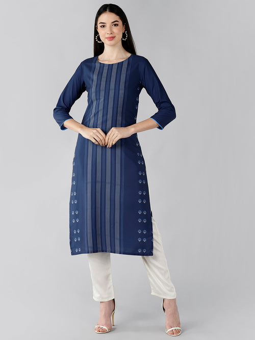 Ahika Women's Polyester Printed Kurta