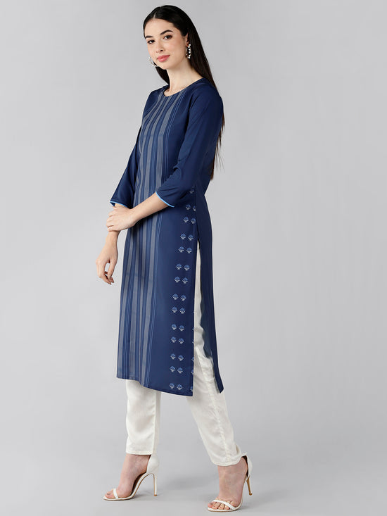 Ahika Women's Polyester Printed Kurta