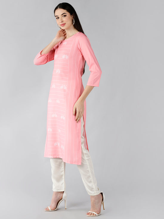 Ahika Women's Polyester Printed Kurta