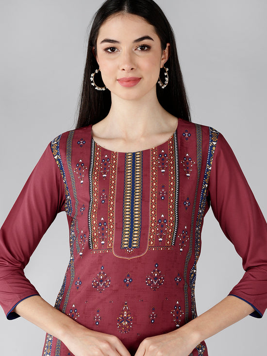 Ahika Women's Polyester Printed Kurta