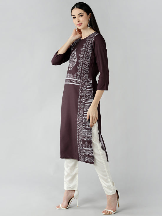 Ahika Women's Polyester Printed Kurta