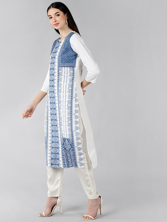 Ahika Women's Polyester Printed Kurta