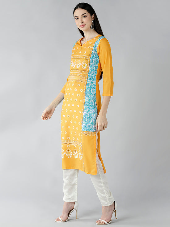 Ahika Women's Polyester Printed Kurta