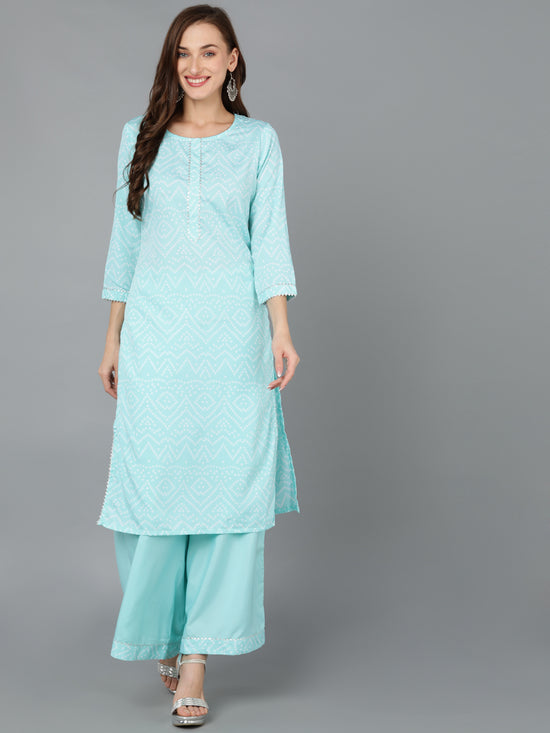 Ahika Women Poly Crepe Bandhani Printed Kurta