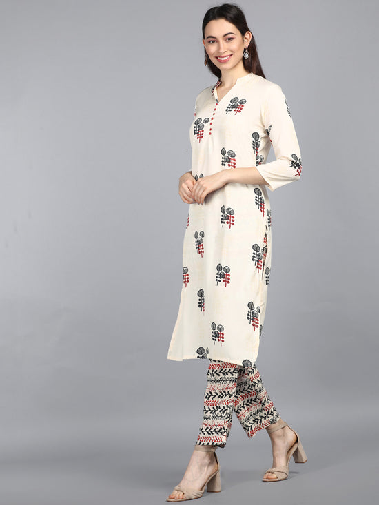 Ahika Poly Crepe Printed Kurta Pant Set