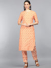 Ahika Polyester Printed Kurta Pant Set