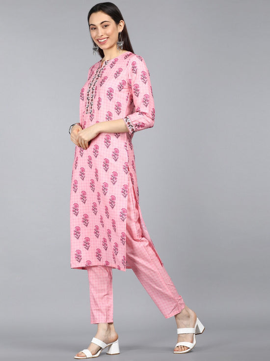 Ahika Poly Crepe Printed Kurta Pant Set