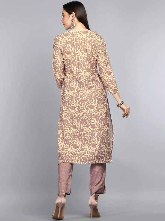 Ahika Polyester Printed Kurta Pant Set