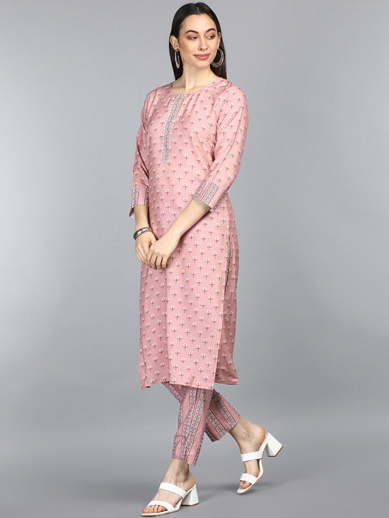 Ahika Poly Crepe Printed Kurta Pant Set