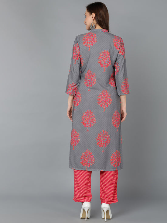 Ahika Women Polyester Floral Printed Kurta With