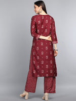 Ahika Poly Crepe Printed Kurta Pant Set