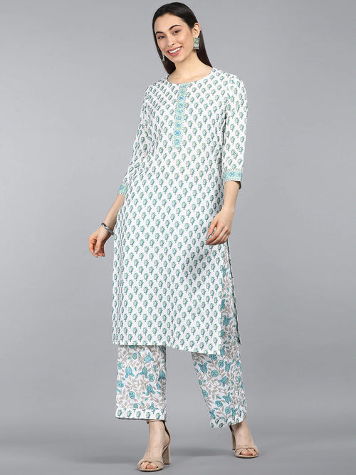 Ahika Polyester Printed Kurta Pant Set