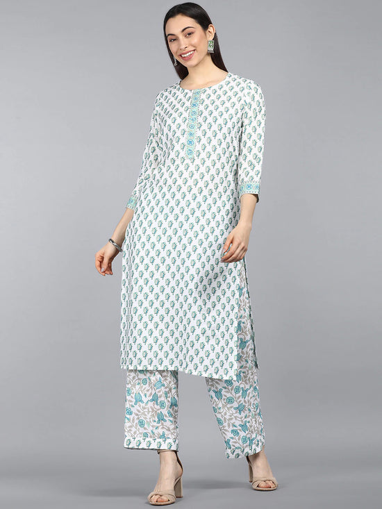 Ahika Polyester Printed Kurta Pant Set