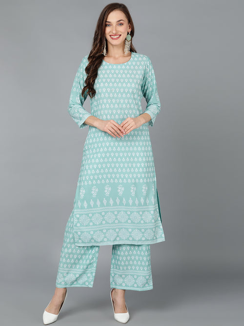 Ahika Women Polyester Geometric Printed Kurta With