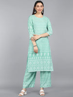 Ahika Polyester Printed Kurta Pant Set