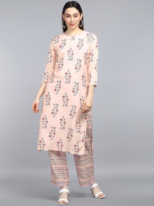 Ahika Polyester Printed Kurta Pant Set