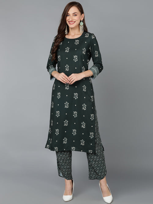 Ahika Women Poly Crepe Geometric Printed Kurta