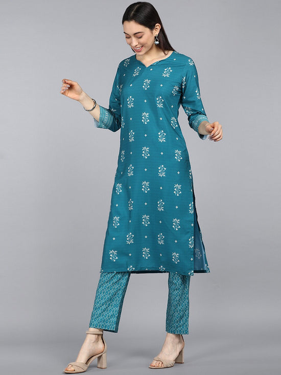 Ahika Polyester Printed Kurta Pant Set