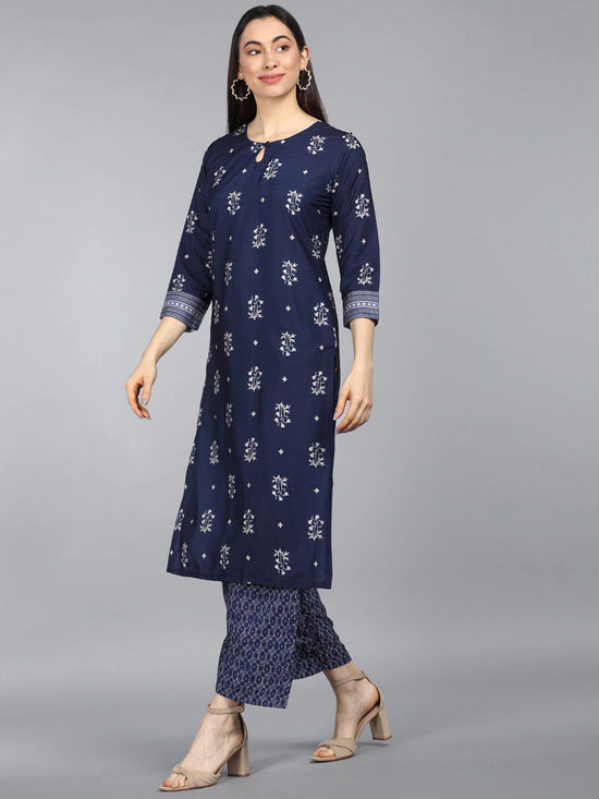 Ahika Polyester Printed Kurta Pant Set