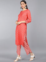 Ahika Polyester Printed Kurta Pant Set