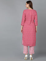 Ahika Women Polyester Abstract Printed Kurta With