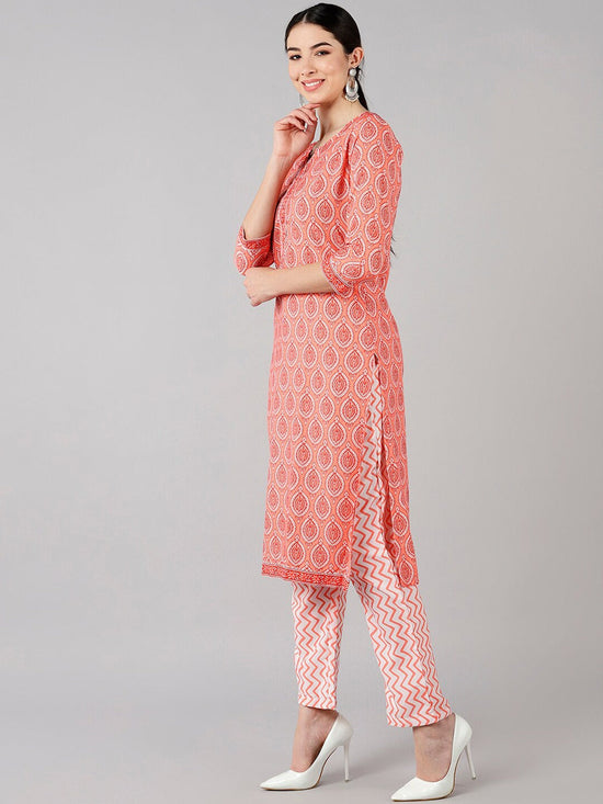 Ahika Women Printed Kurta With Trousers