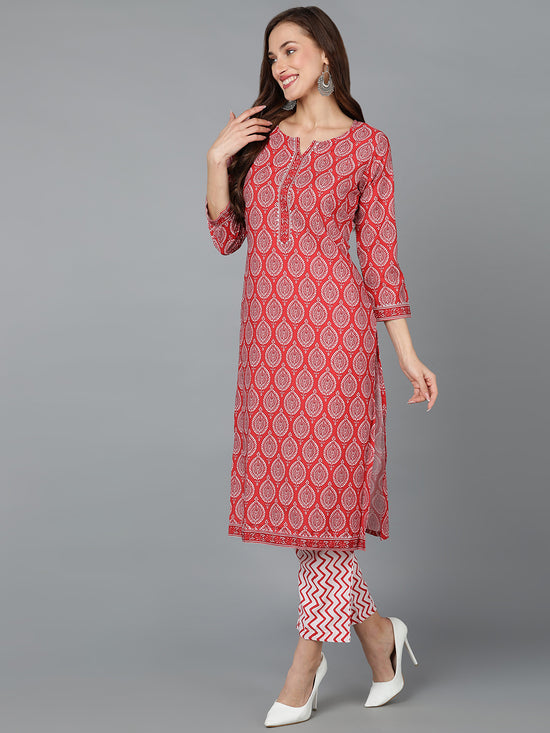 Ahika Women Polyester Abstract Printed Kurta With