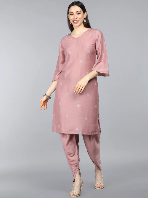 Ahika Poly Silk Solid Kurta Pant Set