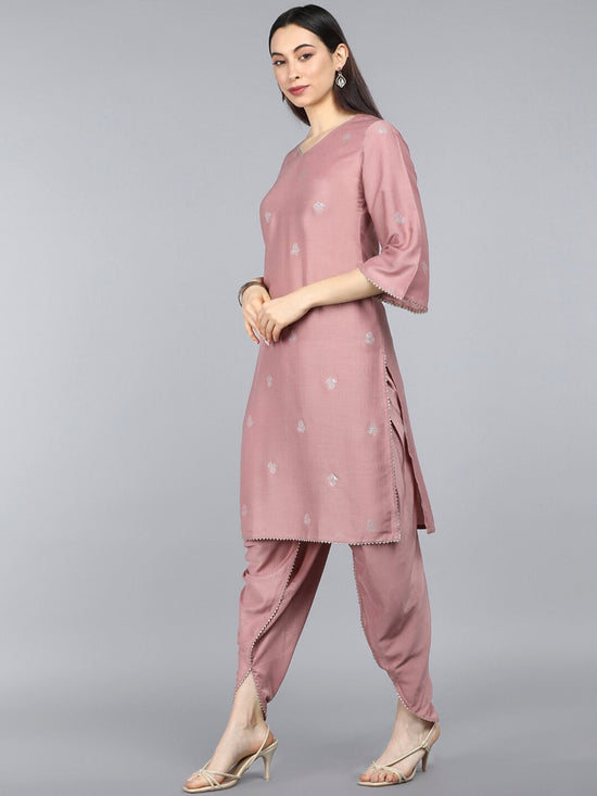 Ahika Poly Silk Solid Kurta Pant Set