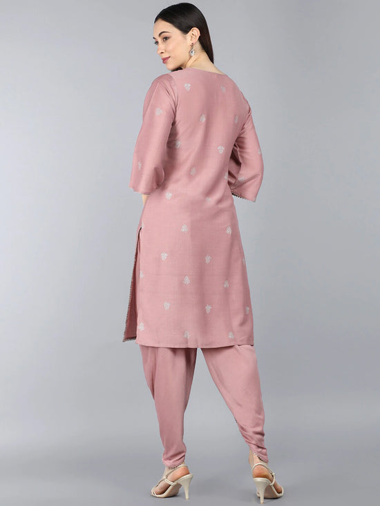 Ahika Poly Silk Solid Kurta Pant Set