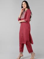 Ahika Poly Silk Printed Kurta Pant Set