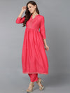 Ahika Women Polyester Woven Design Kurta With