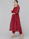 Ahika Poly Chanderi Woven Design Kurta Trousers