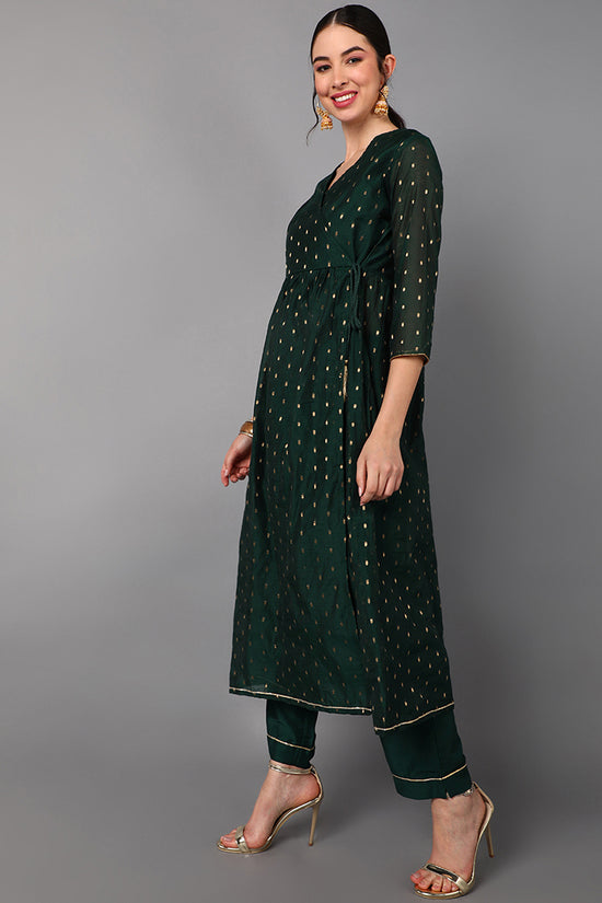 Ahika Cotton Printed Kurta Trousers Set