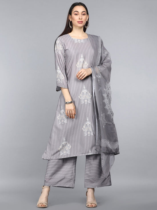 Ahika Poly Crepe Printed Kurta Pant Dupatta