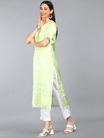 Ahika Satin Printed Kurta Pant Dupatta Set