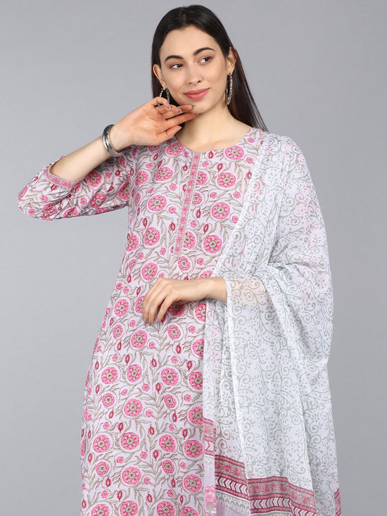 Ahika Poly Crepe Printed Kurta Pant Dupatta