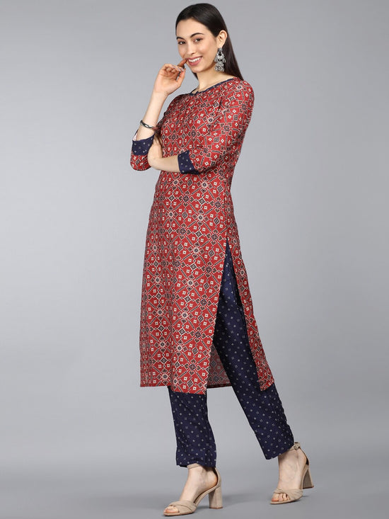 Ahika Poly Crepe Printed Kurta Pant Dupatta